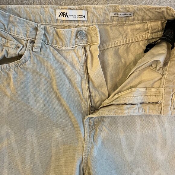 Zara The 90's Full Length Abstract Swirl Jean, in size US 8 - Picture 3 of 5